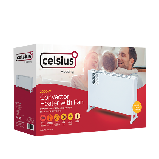 2000W Convector Heater with Turbo Fan Boost- CELCV250